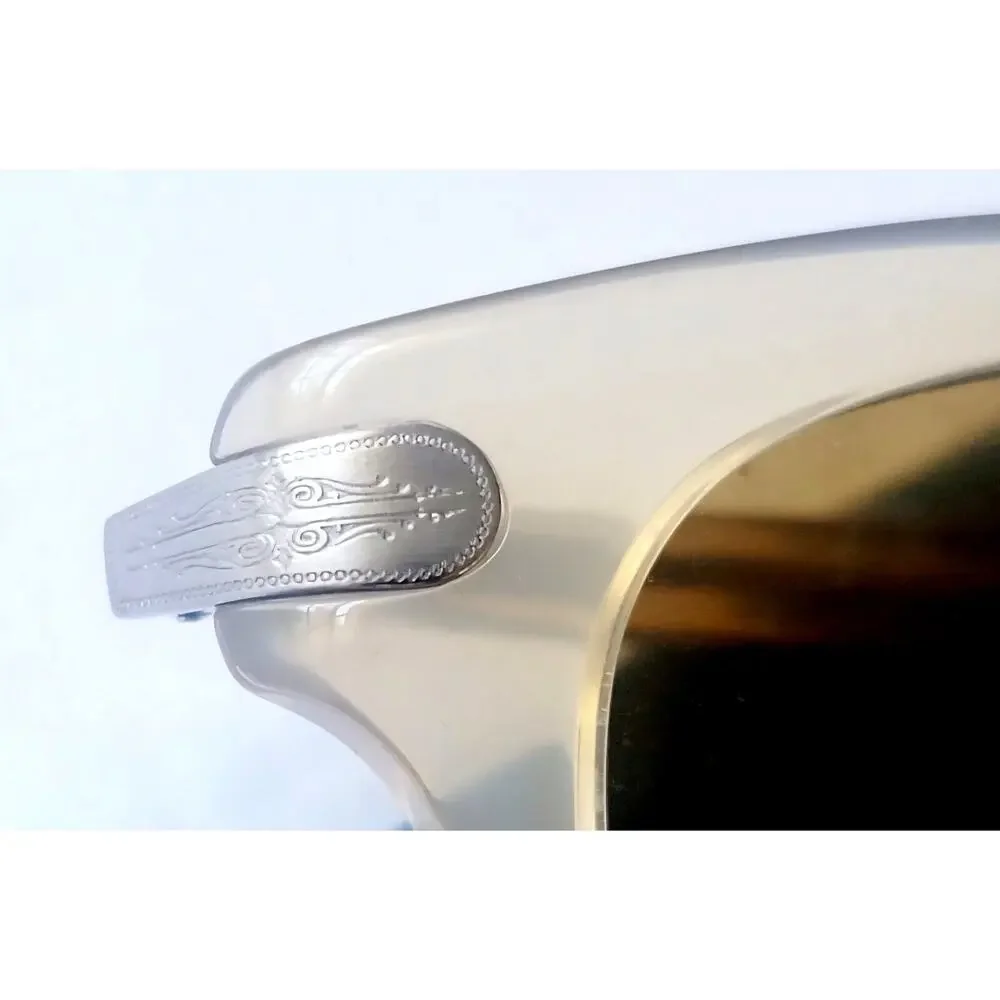 Oliver Peoples XXV Beige Square Sunglasses Italy RX Frames w Case